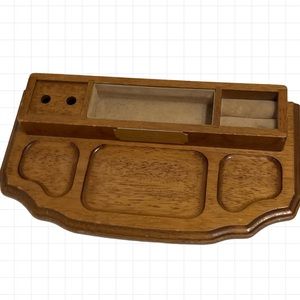 Vintage C.A.R. Mini Indy Wooden Desk Caddy! 1985